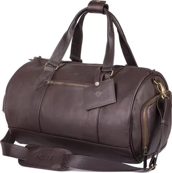 Sportovní taška Pánská víkendová taška z pravé kůže SL19 Barva: Hnědá