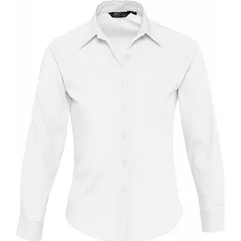 Dámská košile Dámská popelínová košile Sol's s dlouhým rukávem a kapsičkou Barva: Bílá, Velikost: XXL L621