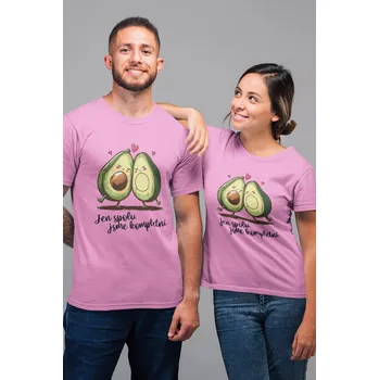 Pánské tričko Trička pro páry Jen spolu jsme kompletní Barva: Růžová, Dámska velikost: M, Pánska velikost: 4XL