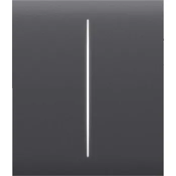 Centrální jednotka pro chytrou domácnost Ajax CenterButton (2-gang) - Středové dvou tlačítko, grafitová