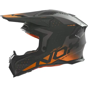 Helma na motorku Motokrosová helma NOX N634 matná černo-oranžová