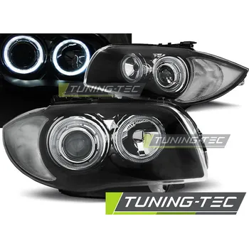 Přední světlomet Tuning-Tec Přední čirá světla BMW 1 E81 - E87 (2004 - 2012) - černé - Angel Eyes
