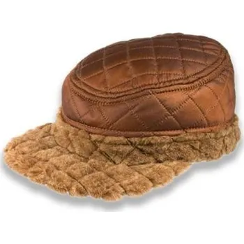 Čepice Pánská šitá čepice TONAK která zahřeje - M (56-57 CM) HNĚDÁ