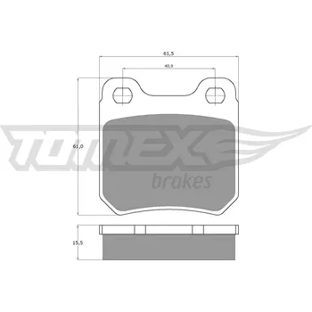 Brzdová destička Sada brzdových destiček, kotoučová brzda TOMEX Brakes TX 11-61