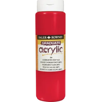 Vodová barva Daler Rowney Graduate Akrylová barva Cadmium Red Deep Hue 500 ml 1 ks