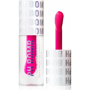 Tvářenka Makeup Revolution PH Bomb Lip & Cheek Oil samozabarvujicí pH lesk na rty na rty a tváře odstín Universal 4.5 ml