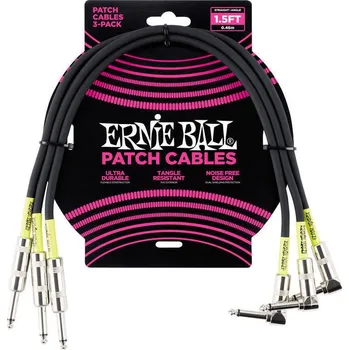 Ernie Ball P06076 45 cm Rovný - Lomený Patch kabel