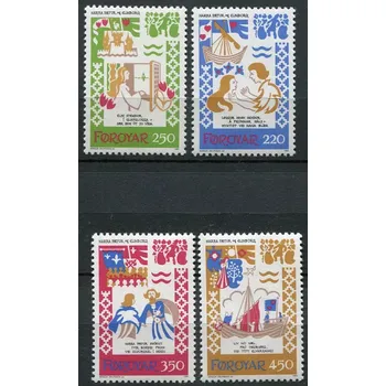 Poštovní známka (1982) MiNr. 75 - 78 ** - Faerské ostrovy - Středověké taneční písně (I): "Harra Pætur og Elinborg"