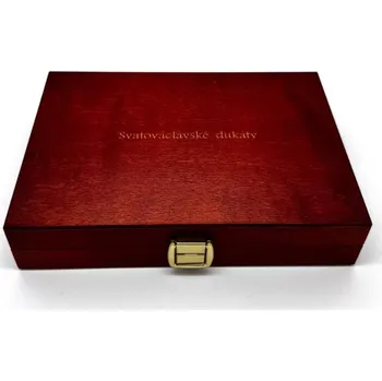 Luxusní kazeta na 4 ks svatováclavských dukátů - 1D, 2D, 5D a 10D