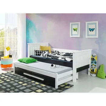 Postel Max-i Dětská postel s přistýlkou BASALT CAMA DOS + ROŠTY a ZÁSUVKY v ceně Zvolte rozměr:: 80 x 180 cm, Zvolte barvu:: oranžová