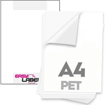 Samolepící etiketa Samolepící PET etikety A4, bílá lesk, 210x297mm - 10ks