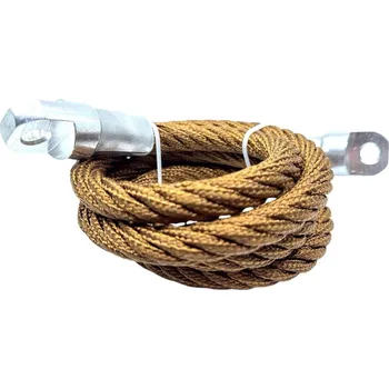 Tažné lano Lano s očky - hnědé 1m