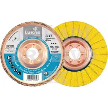 Brusný kotouč Lukas Lamelový kotouč 125x22,23 P 60 SLTT HYBRIDPERFECTION INOX talířový