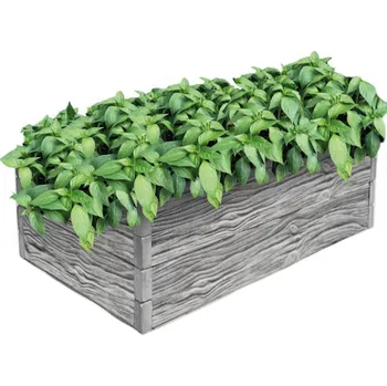 Pletivo Vyvýšený betonový záhon dřevo šedý Rozměr záhonu: 100x100cm | výška 50cm