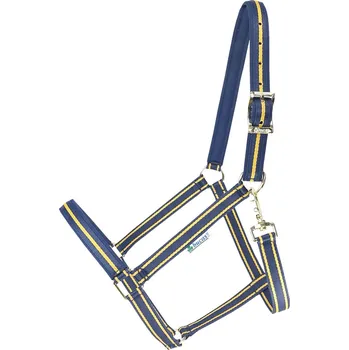 Bucas Ohlávka Dublin Bucas, navy/gold EXTRA FULL