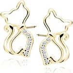 Stříbrné náušnice ZLATÁ KOČKA Ag 925; ≤1,1 g.