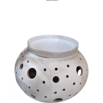 Aroma lampa Aromalampa s otvory (Keramická aromalampa bílá)