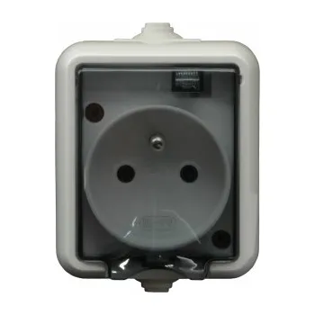 spínač SEZ GH 132 zásuvka jednonásobná -transparentní kryt