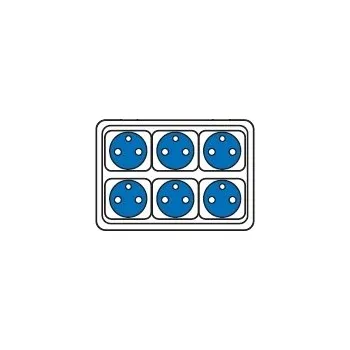 Rozvaděč SEZ ROSP 6VZ Minizásuvková kombinace Praktik-IP54, 6x230V