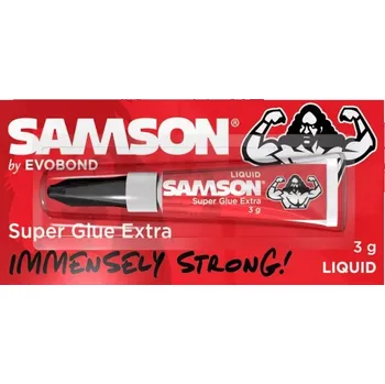 Průmyslové lepidlo SAMSON sekundové lepidlo Super Glue Extra 3 g, box 16 ks
