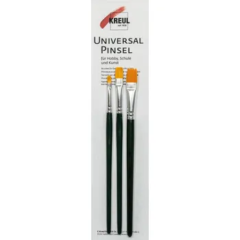 Malířský štětec Kreul Universal Basic Synthetics Sada plochých štětců 3 ks