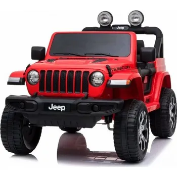 Dětské elektrovozidlo KidVolt Elektrické auto Jeep Wrangler Rubicon | 4x4 | 12V | červený + Řidičský průkaz + Pexeso