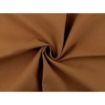 Bavlněná látka jednobarevná hrubší šíře 150 cm - 22 (9) hnědá