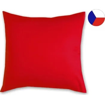 Povlak na dekorativní polštářek Jednobarevný povlak na polštář bavlněný 40x40 KOMFORT červený
