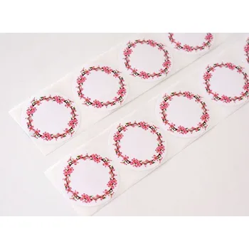 samolepka Samolepka KRUH KVĚTINY K POPISOVÁNÍ 50 ks