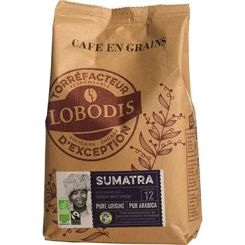 Káva Lobodis Bio zrnková káva ze Sumatry, 500 g