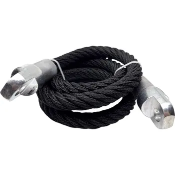 Tažné lano Lano s očky - černé 1m