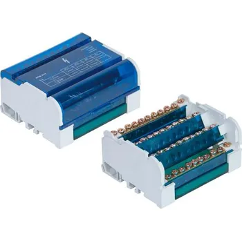 SEZ DS-B-411 Distribuční svorkovnice - blok + kryt, 7x5,3 mm, 2x7,5 mm, 2x9 mm, 125A