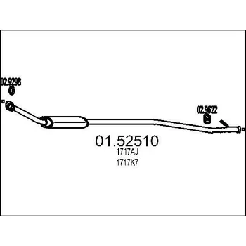 Tlumič výfuku Střední tlumič výfuku MTS 01.52510