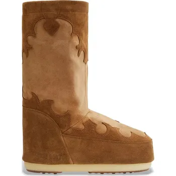 Dámská zimní obuv Semišové sněhule Moon Boot MB ICON SUEDE EMROIDERY hnědá barva, 80D1402990 M008 80D1402990.M008 88X, EUR 42/44