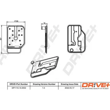 Hydraulický filtr Sada hydraulického filtru, automatická převodovka Dr!ve+ DP1110.14.0002