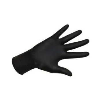 Vyšetřovací rukavice Jednorázové nitrilové rukavice M černé Zarys EasyCare balení 100 ks.