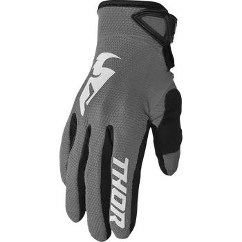 Moto rukavice a Dětské motokrosové rukavice THOR SECTOR šedá/bílá velikost XXS