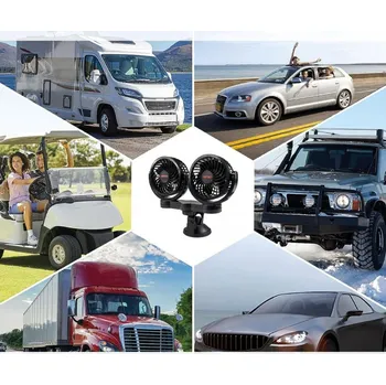 Deminas | Praktický dvojitý ventilátor do auta na 12 V