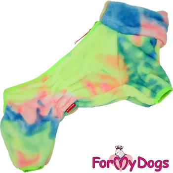 Obleček pro psa FOR MY DOGS Plyšový overal NORTHERN LIGHTS, žlutý Velikost: 20/XXL