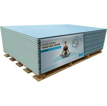 Stavební materiál Deska sádrokartonová akustická Knauf BLUE Akustik 2 000×1 250×12,5 mm