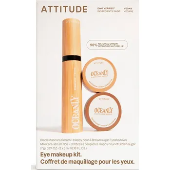 Oční stíny Set na líčení očí - řasenka a 2x oční stíny Brown