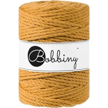 Příze Bobbiny 3PLY Macramé Rope 5 mm 100 m Mustard Šňůra