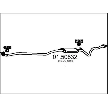 Auto-moto Střední tlumič výfuku MTS 01.50632