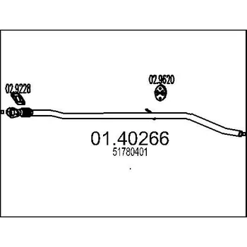 Výfuková trubka Výfuková trubka MTS 01.40266