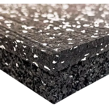 Černo-bílá dvouvrstvá antivibrační guma (deska) FLOMA Sandwich - 100 x 100 x 2,8 cm