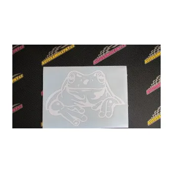 Samolepící dekorace Žába 005 levá (12 - zelená) SAMOLEPKA NA AUTO, NÁLEPKA, FÓLIE, POLEP, TUNING, VLASTNÍ TEXT, TISK, AUTOSAMOLEPKY.cz, POLEPY, OBRÁZEK, LOGO, 3D STICKERS