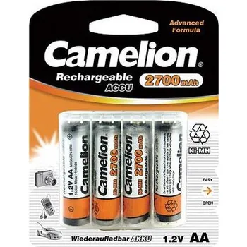 Článková baterie CAMELION 4pack AA/HR6 2700mAh nabíjecí baterie 1.2V Ni-MH 17027406