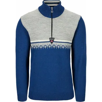 Pánská mikina Dale of Norway Lahti Mens Knit Sweater Indigo/Light Charcoal/Off White XL Svetr