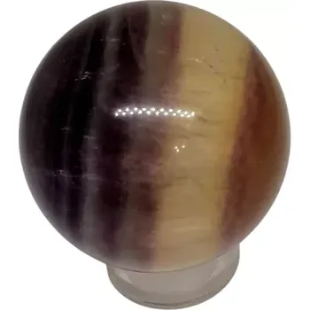 Fluoritová koule 4,7 cm krásná, pruhovaná (200 g)