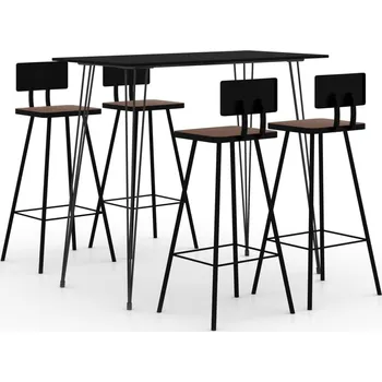 Jídelní set zahrada-XL 5dílný barový set černý 3057829